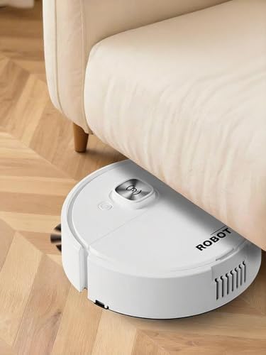 Mini Robot Vacuum Low Profile Quiet Floor Cleaner for Small Apartment Dorm Living Space